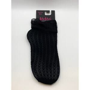 MEMOI Women's Black Diamond Floral Lace Anklet Socks SZ OS